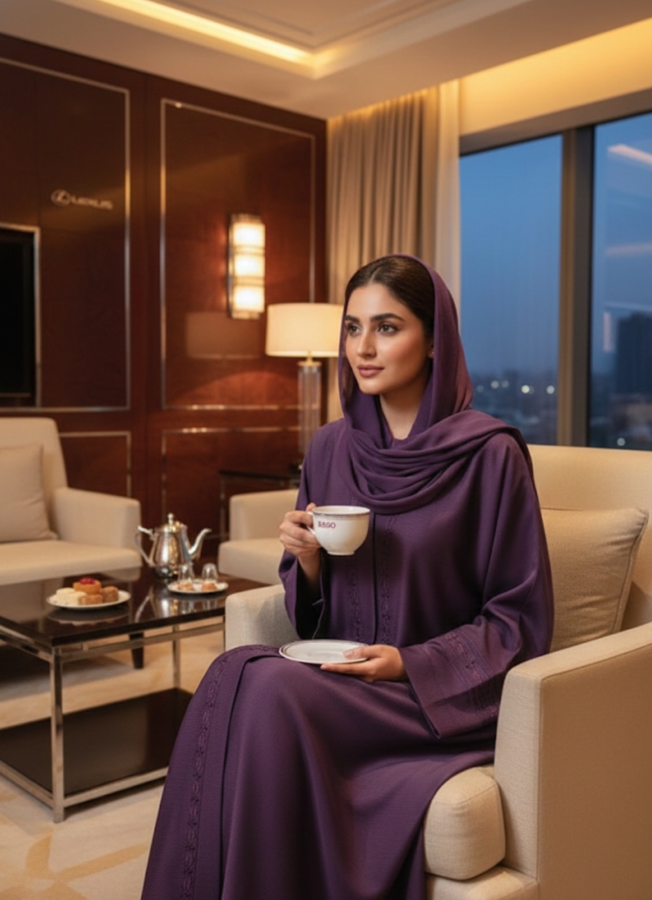 Black Embroidered Abaya