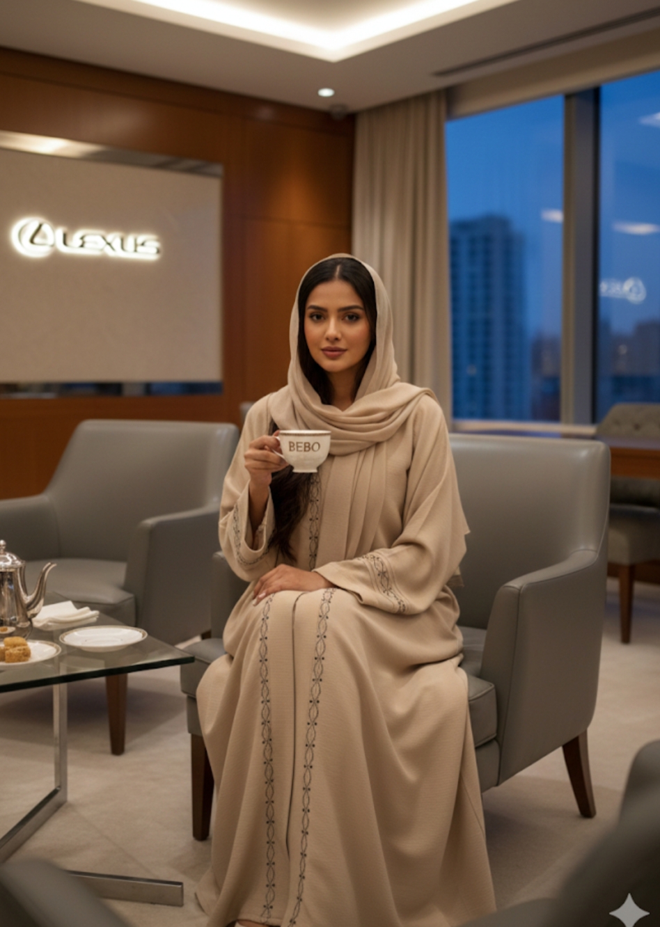 Black Embroidered Abaya