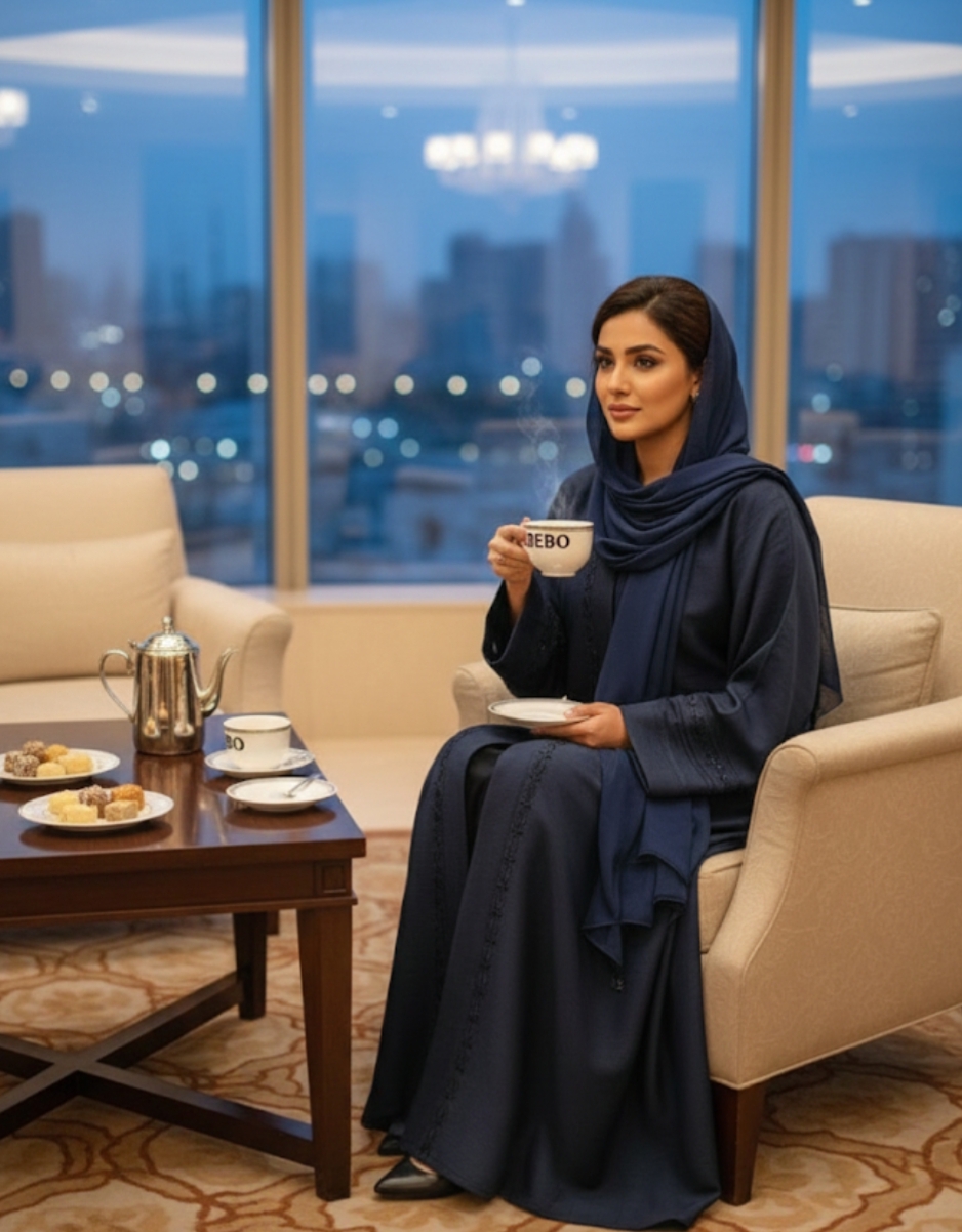 Black Embroidered Abaya