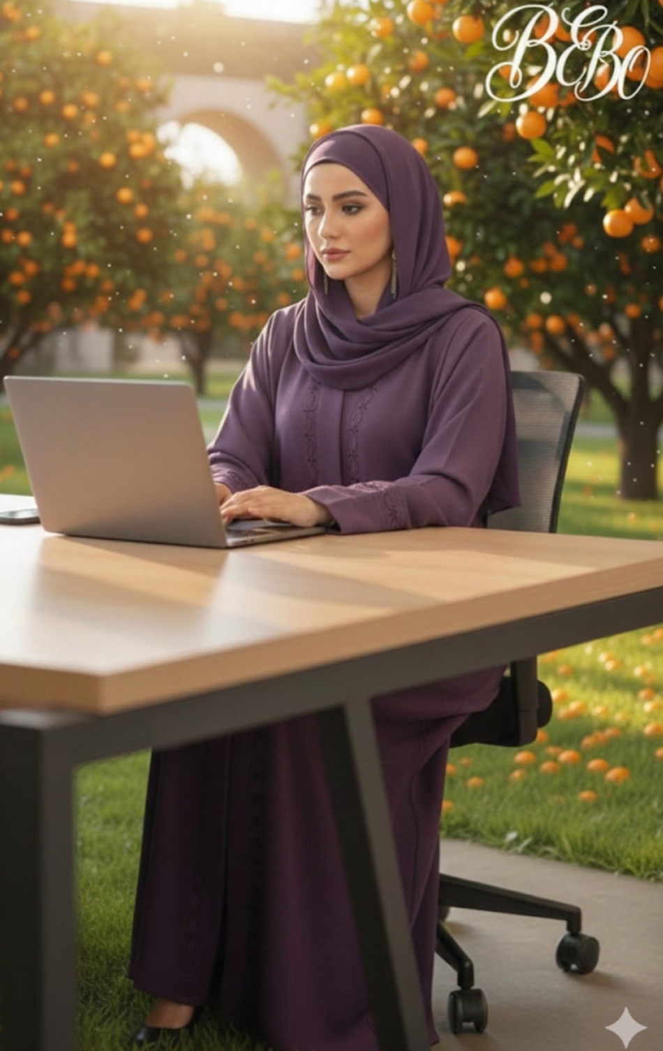 Black Embroidered Abaya
