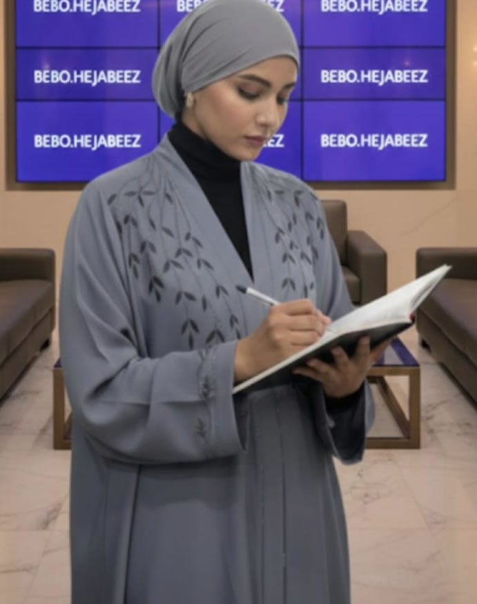 Slate Blue Abaya
