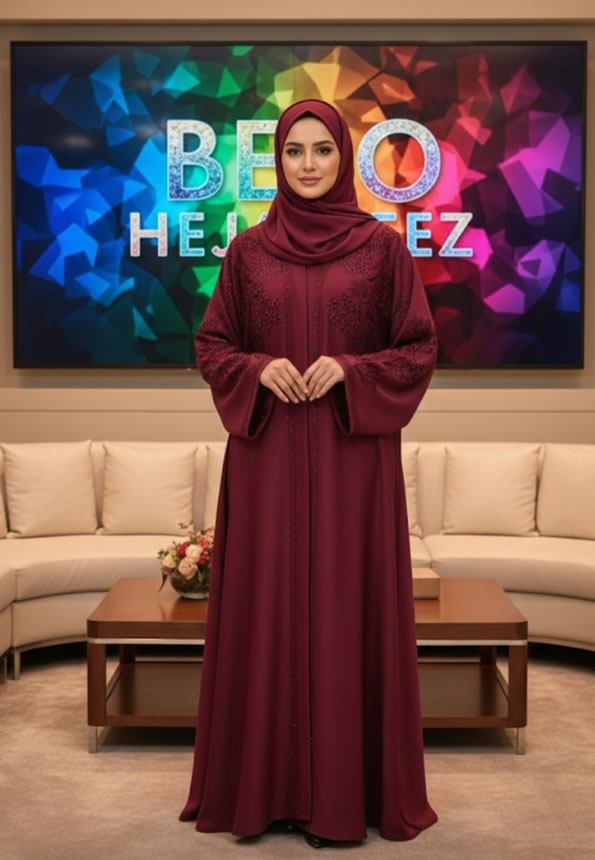 Red Gradient Abaya
