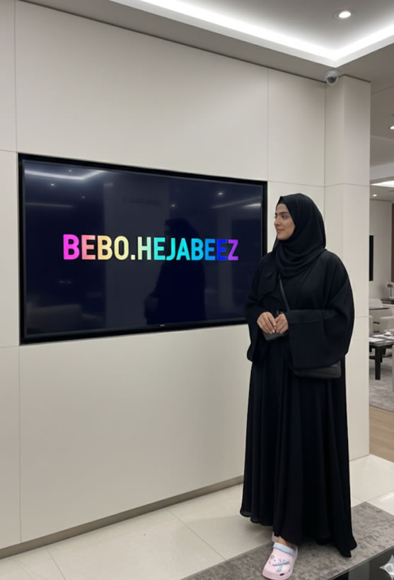 Navy Polka Dot Abaya